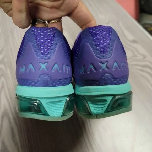 Nike Max Air waffle skin purple and teal Nikes women's size 8 - Picture 3 of 8